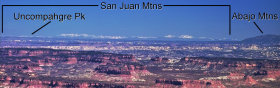 More zoomed-in view toward Uncompagre Peak